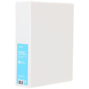 J.Burrows Insert Half Lever Arch A4 Binder 70mm White