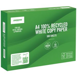 J.Burrows A4 Recycled Copy Paper 500 Sheets