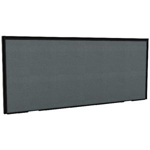 Stilford Screen 1200 W x 525 H mm Black Frame Grey Fabric