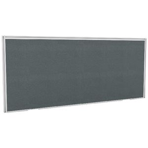 Stilford Screen 1200 W x 525 H mm White Frame Grey Fabric