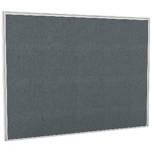 Stilford Screen 1200 W x 900 H mm White Frame Grey Fabric