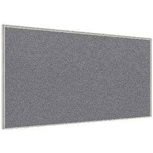 Stilford Screen 1500 W x 1250 H mm White Frame Grey Fabric