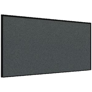 Stilford Screen 1500 W x 900 H mm Black Frame Grey Fabric