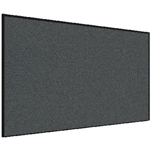 Stilford Screen 1800 W x 1250 H mm Black Frame Grey Fabric