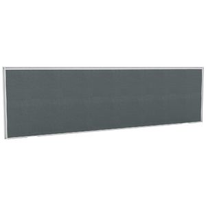 Stilford Screen 1800 W x 525 H mm White Frame Grey Fabric