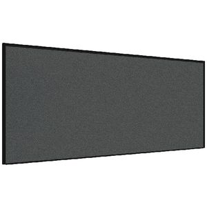Stilford Screen 1800 W x 900 H mm Black Frame Grey Fabric