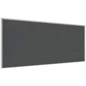 Stilford Screen 1800 W x 900 H mm White Frame Grey Fabric
