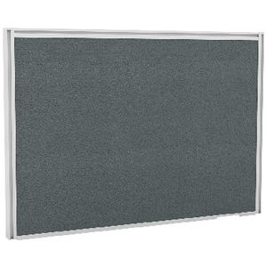 Stilford Screen 750 W x 525 H mm White Frame Grey Fabric