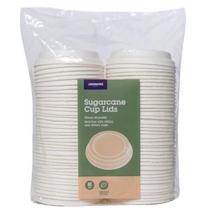 J.Burrows Sugarcane Lids 90mm 80 Pack