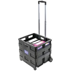 Extra Large Folding Shopping Cart Trolley Crate - 35kg Capacity, Portable