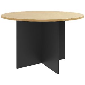 Toro 1200mm Round Meeting Table Maple Grey
