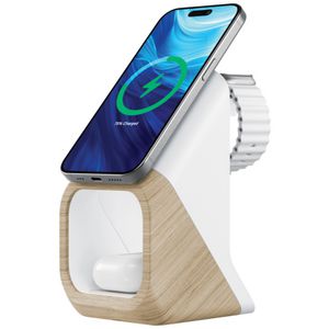 Journey Nova 3-in-1 Wireless Charger Timber