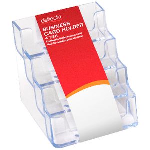 Deflecto 4 Pocket Business Card Holder Landscape