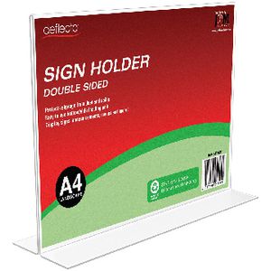 Deflecto A4 Sign Holder Double Sided Landscape