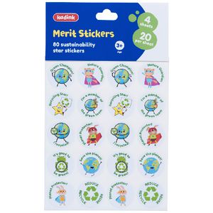 Kadink Merit Stickers 80 Pack Sustainability Star