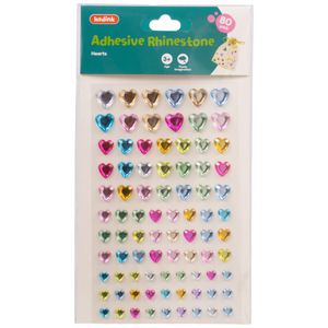 Kadink Rhinestone Heart Stickers 80 Pack