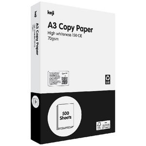 Keji A3 Copy Paper 70GSM 500 Sheet Ream