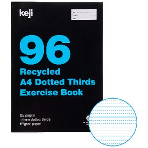 Keji A4 55gsm 14mm Dotted Thirds Exercise Book 96 Pg