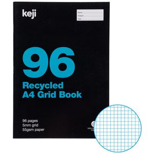 Keji A4 55gsm 5mm Grid Book 96 Page