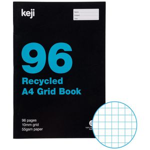 Keji A4 55gsm 10mm Grid Book 96 Page