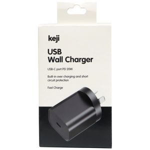 Keji USB-C 20W PD Wall Charger Black