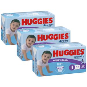 Huggies Nappy Pants Toddler Boy 87 Pack