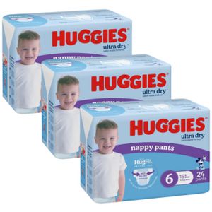Huggies Nappy Pants Junior Boy 72 Pack