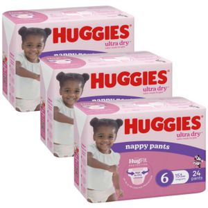 Huggies Nappy Pants Junior Girl 72 Pack