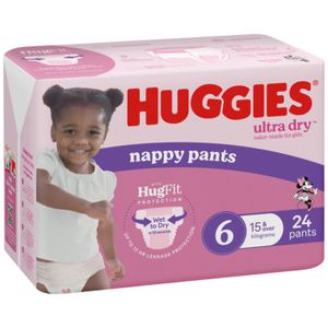 Huggies Nappy Pants Junior Girl 24 Pack