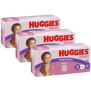 Huggies Nappy Pants Crawler Girl 36 Pack