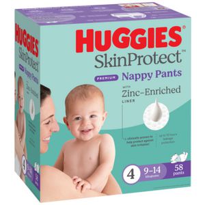 Huggies Skin Protect Nappies Size 4 58 Pack