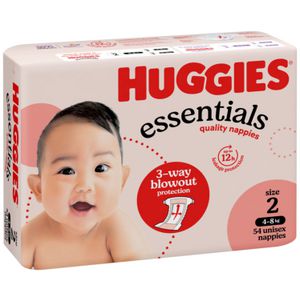 Huggies Essentials Nappies Infant Size 2 54 Pack