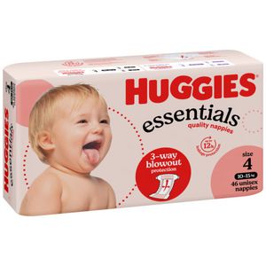 Huggies Essentials Nappies Toddler Size 4 46 Pack