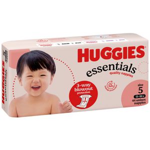 Huggies Essentials Nappies Walker Size 5 44 Pack