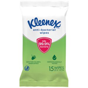 Kleenex Anti-bacterial Wipes 15 Wipe Pack