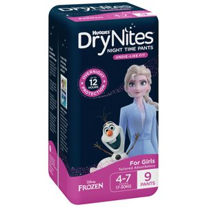 Huggies DryNites Pyjama Pants Size 4 Girl 9 Pack