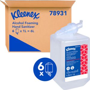 Kleenex Alcohol Foaming Hand Sanitiser 1000mL Cartridge 6 Pk