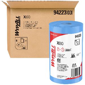 WyPall X60 Small Roll Wipes 80 Sheet 6 Pack