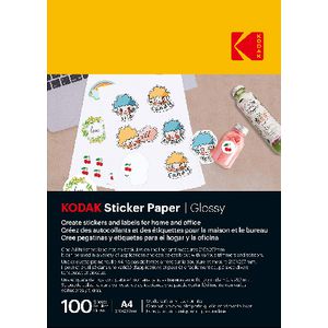 Kodak A4 Sticker Paper Gloss 100 Pack