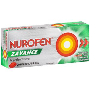 Nurofen Zavance Liquid Caps 20 Pack