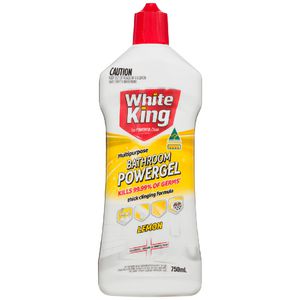 White King Bathroom Gel 750mL Lemon