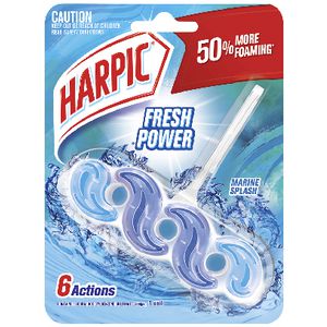 Harpic Fresh Power Toilet Block Cleaner Marine Splash 35g