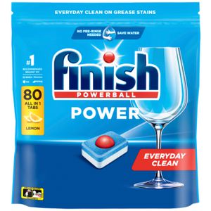 Finish Power Dishwashing Tablets Lemon 80 Pack
