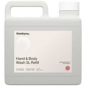 Thankyou Hand & Body Wash Geranium, Rose & Wood Refill 3L