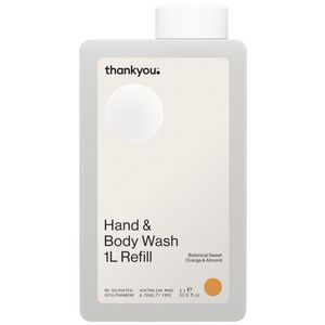 Thankyou Hand & Body Wash Sweet Orange & Almond Refill 1L
