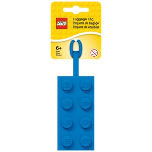 Lego Luggage Tag Blue Brick