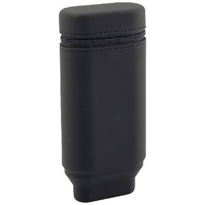 Smart Fit Single Zip Stand Up Oval Silicon Pencil Case Black