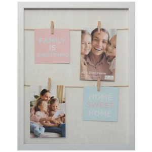 Coco 4 Peg Collage Frame White