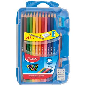 Maped Strong Coloured Pencils with Case 12 Pack