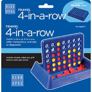 Blue Opal 4 in a Row Travel Game